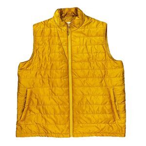 Sonoma Light Weight Men's Puffer Vest size L Gold Full Zip 3 pocket